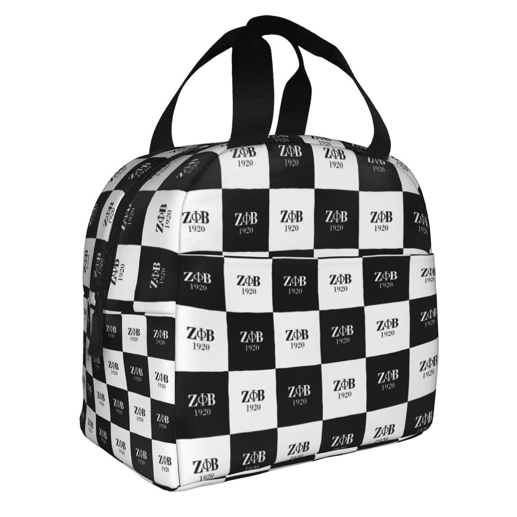 Zeta Phi Beta Sorority Logo Insulated Lunch Bags for School Office Greek Letter1920 Leakproof Thermal Cooler Bento Box Women Men