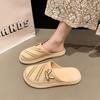 Fashion versatile beach casual soft sole stepping on shit hole shoes foreign style soft sole slippers 2025 autumn new Internet celebrity Korean versi