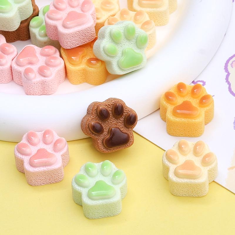 Ac de păr și accesorii de pantofi din rășină de desene animate DIY: Tematici cu Gheare de Pisică, Tort și Mâncare