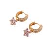 1 Pair Luxury Flowers Dangle Earrings for Women Zirconia Earring Jewelry Wedding Party Accessories