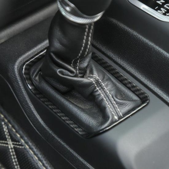 Carbon Fiber 4WD Drive Gear Shift Cover Trim Frame For Jeep Wrangler JL JT 2018+