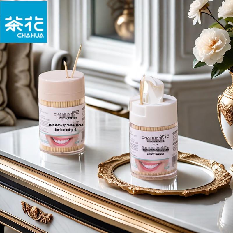 

Chahua Disposable Double-Headed Plastic Toothpicks