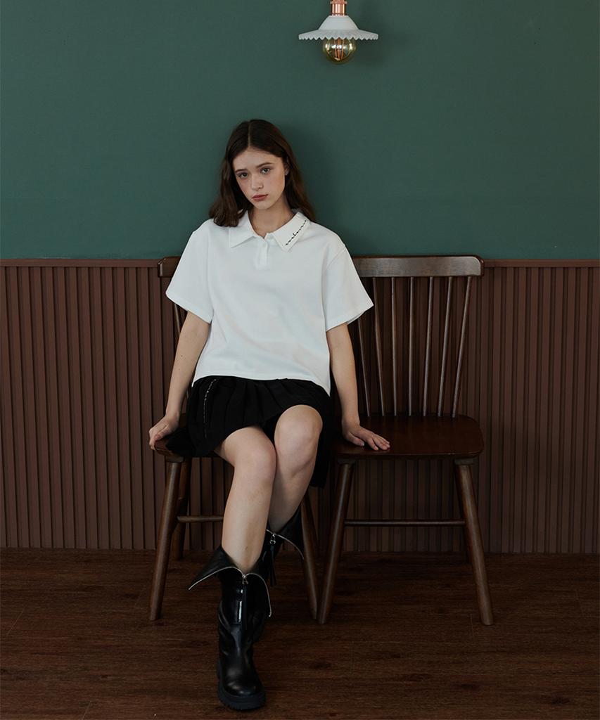Eoboneoseu Logo Pique Polo Shirt [White]