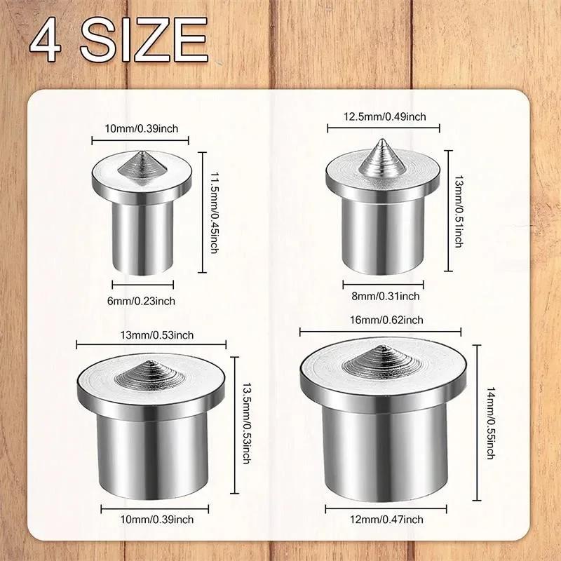 Panel Furniture Positioning Carpentry Log Dowel Tips Round Log Pin DIY Locator Wooden Pin Center Punching Accessories