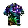 Men's Fashion Cool Cute Casual Hawaiian Print Casual Shirt Short Sleeve Top