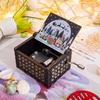 Christmas Theme Music Box Vintage Wooden Hand-cranked Music Toy Holiday Gift For Homes Dorms Living Rooms Bedrooms Decorations