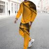 Men Rainbow Multicolor Swirl Tie Dye Style Print Long Sleeve Sweatshirt Jogger Pants Two Piece Suit