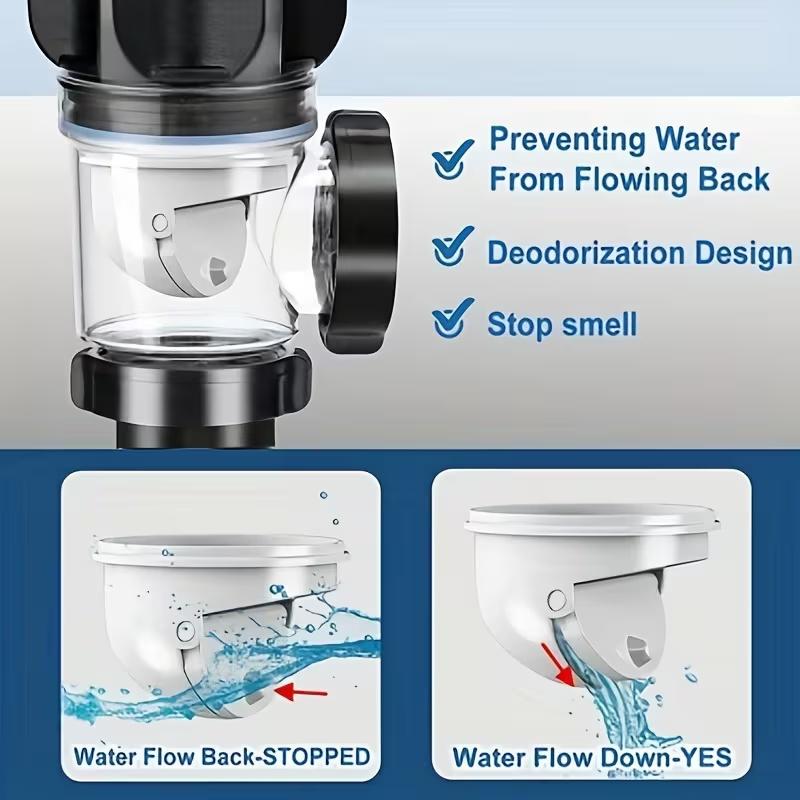 Universal Flip Stainless Steel Washbasin Washbasin Sink Wall Drainage Pipe Kitchen Bathroom Accessories Anti Odor Drainage Pipe