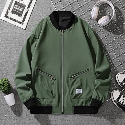 Frühling und Herbst Herren große Größe Casual Loose Stehkragen Jacke