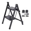 2 Step Ladder Non Slip Wide Steps and Foot Pad Folding Step Stool for Home Kitchen Wardrobe Bookshelf