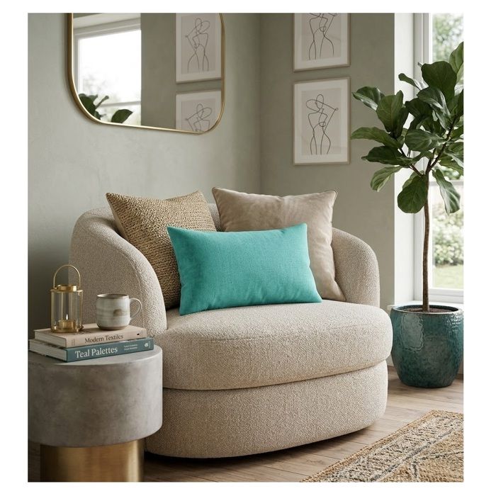 Coussin polyester uni 30 x 50 cm Pop color celadon