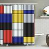 Beach House Shower Curtain Seashell Print Fabric Bathroom Decor Waterproof Hanging Decoration Kit For Home Bath Accessories In W