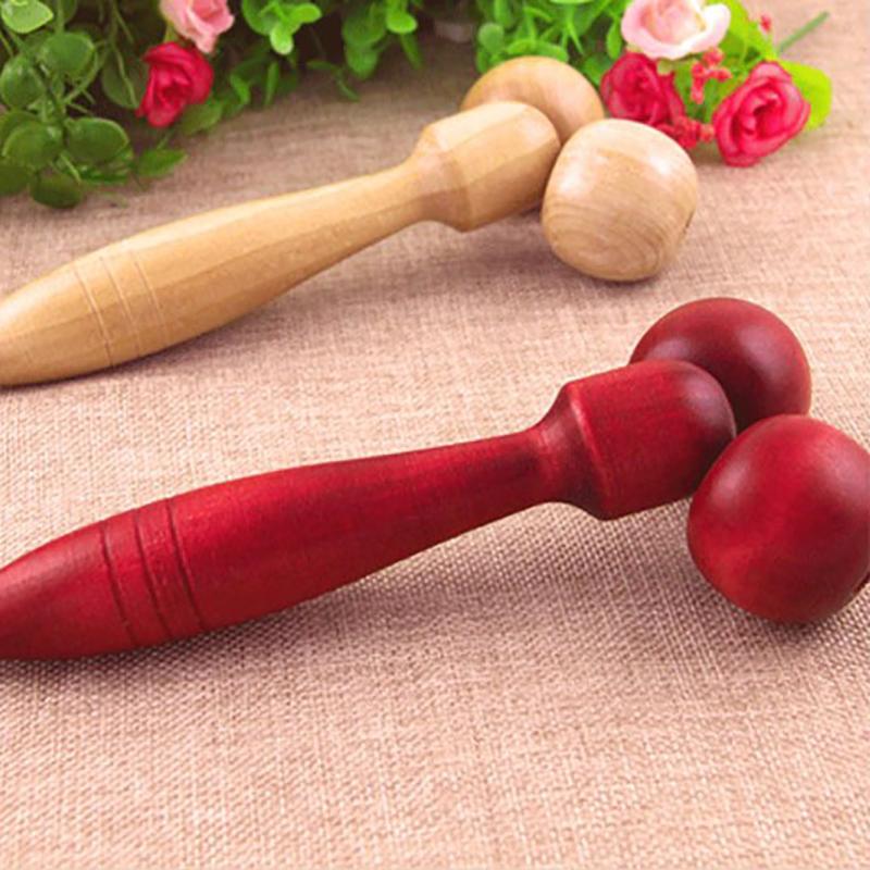Personalized Roller Massager Wooden Face Massager Facial Massager Double Wheel Pull Wheel Face Massager