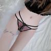 Women's sexy lace transparent underwear thong Women's erotic open crotch see-through nude flying hot pants