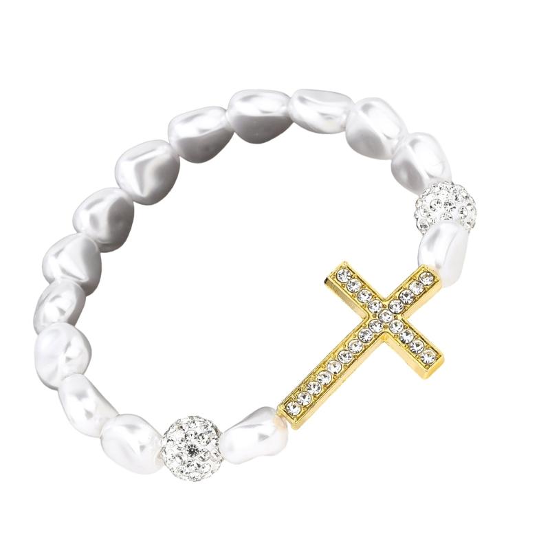 Fashion Metal Religious Stretch Chain Featuring Glossy Stone Embellishment and Seamlessly Day to Night Transition Wear