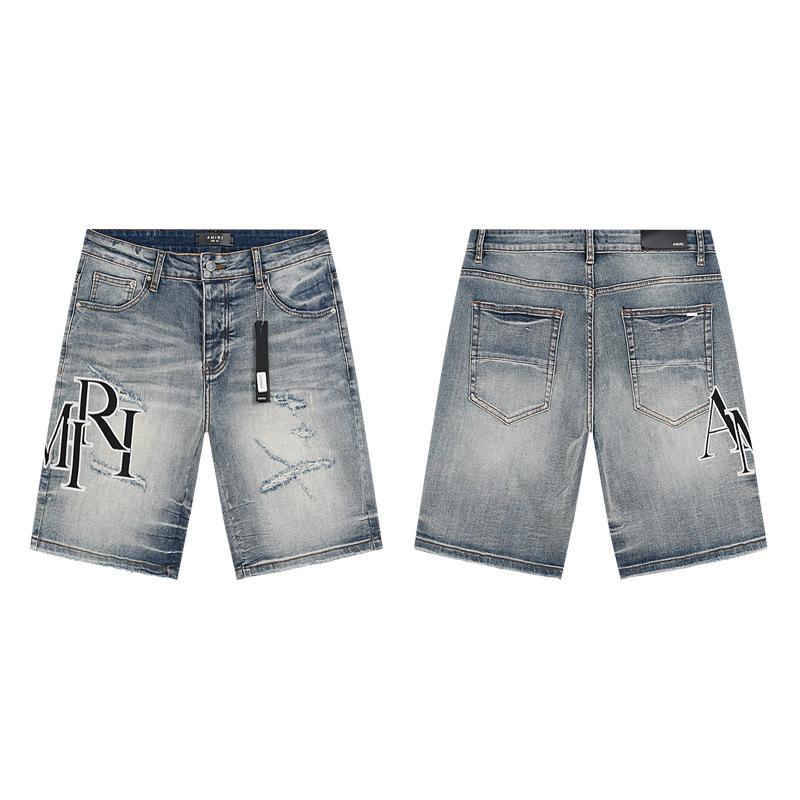 Cross-border Trendy Brand PURPLE BRAND JEANS European and American High Street Loose and Versatile Jeans Shorts Men's and Women's Tide
