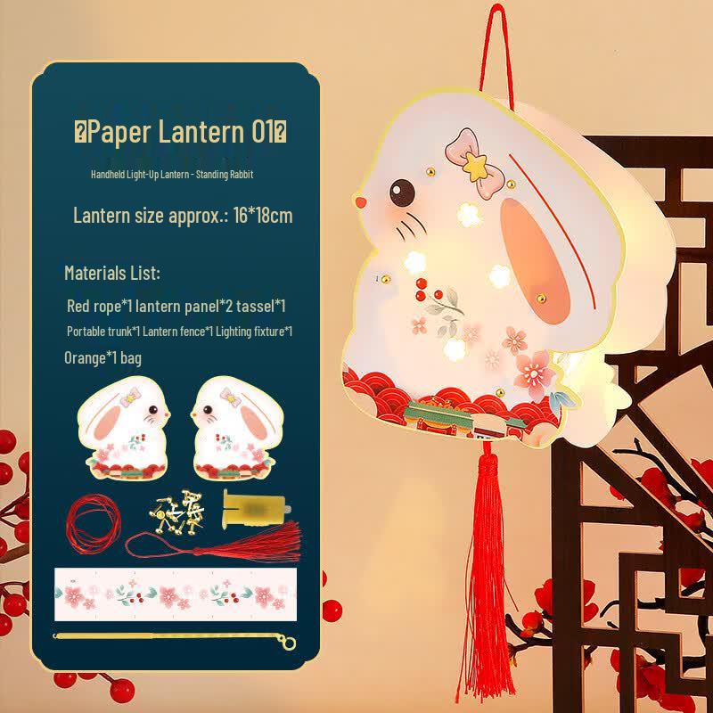 Mid-Autumn Festival DIY Luminous Cartoon Rabbit Lantern