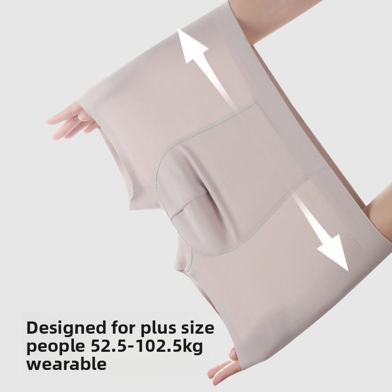 Plus Size Men's Spring and Summer Solid Color Comfortable Breathable Non Mark Antibacterial Flat Angle Underwear