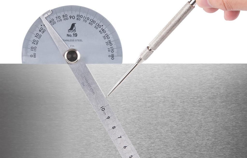 Shinwa Sokutei Silber Winkelmesser 62480 Nr.19