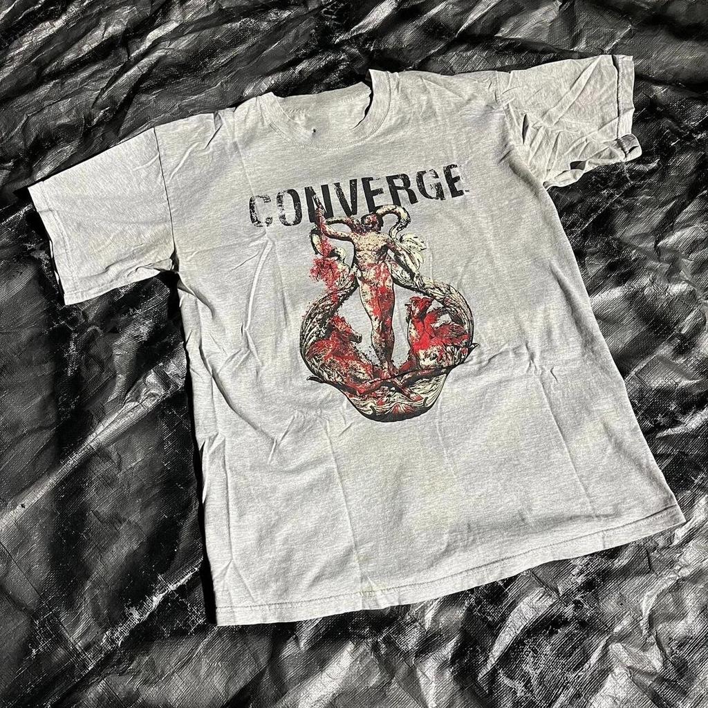 T-shirt Converge Band Anni '90 Cotone Per uomo S-4XL Grigio