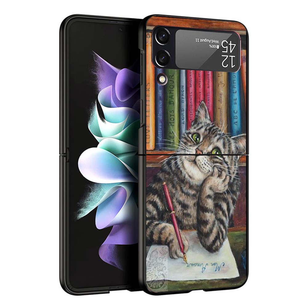 Cute Cartoon Lucky Cats Phone Case For Samsung Galaxy Z Flip7 Flip6 5G Flip5 Flip4 Flip3 ZFlip 7 6 3 4 5 Shockproof Back Cover G