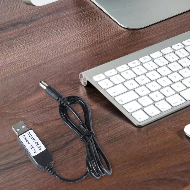 USB 5V2A to 6V1A 5.5x2.1mm Charging Cable for Electronic Gadgets with 5.5x2.1mm Replaces 4AA LR03 LR6 LR14 BAtteries