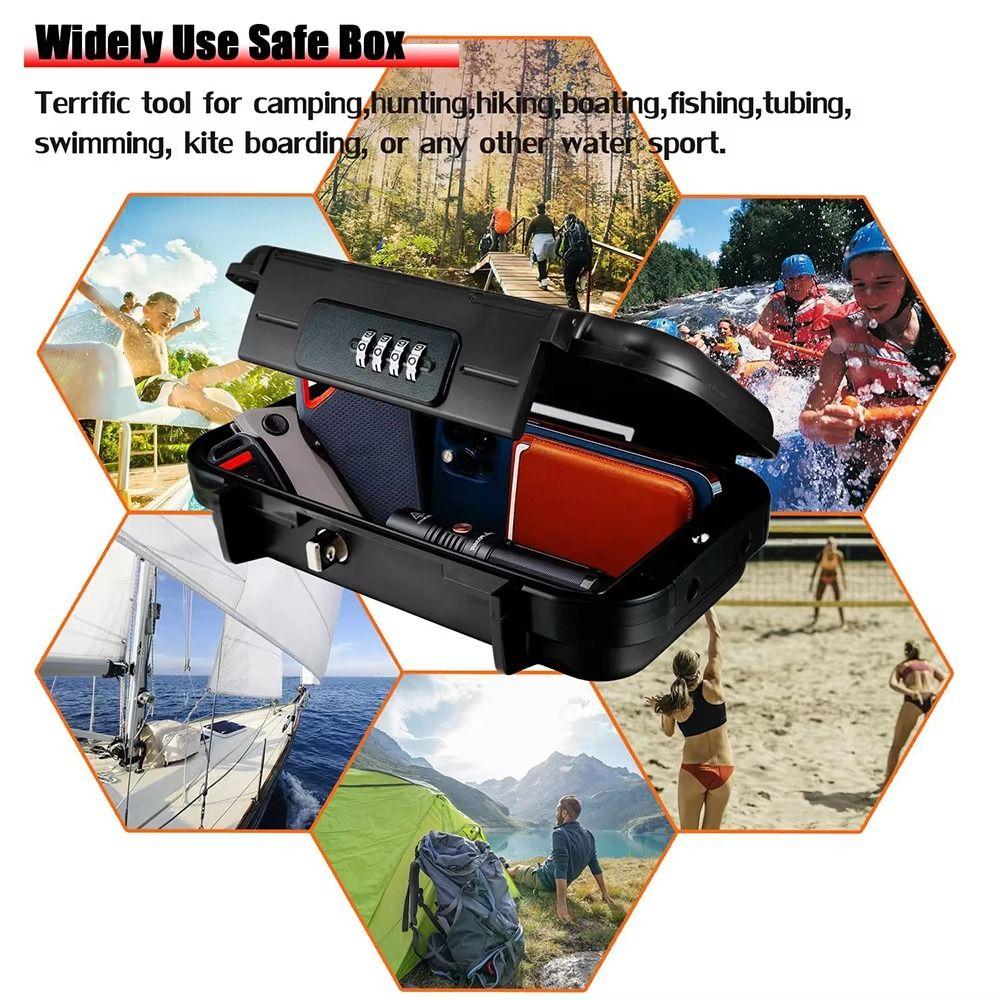 With Removable Cable Handle Portable Safe Box Security Lock Password Storage Box  Outdoors
