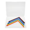 7pcs Paper Crafting Alignment Guides Color Coded Scrapbook Alignment Guides Tools with Storage Case for Card Making DIY