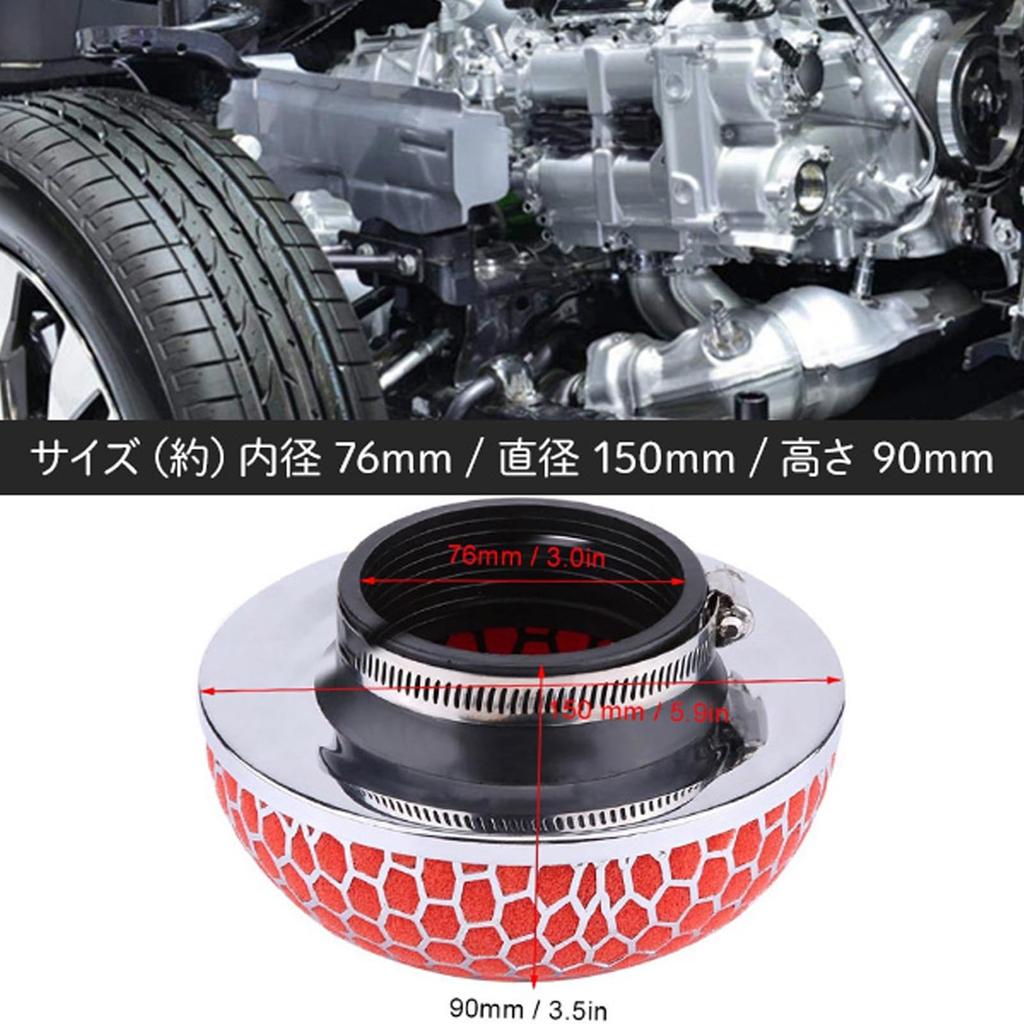 A'sTool Car Air Filter Sponge Washable Engine Intake Dust Collection Efficiency Air Filtration Filtration