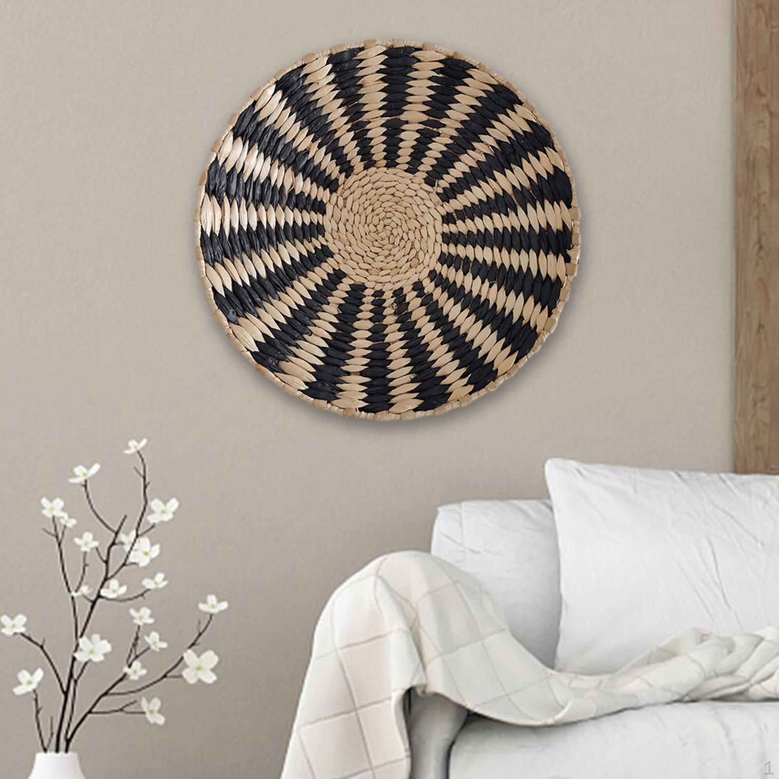

Woven Decor, Hangings Decorative Pastoral Round Tapestry for Entryway Living Room Patio Coffee Table Black 20cm