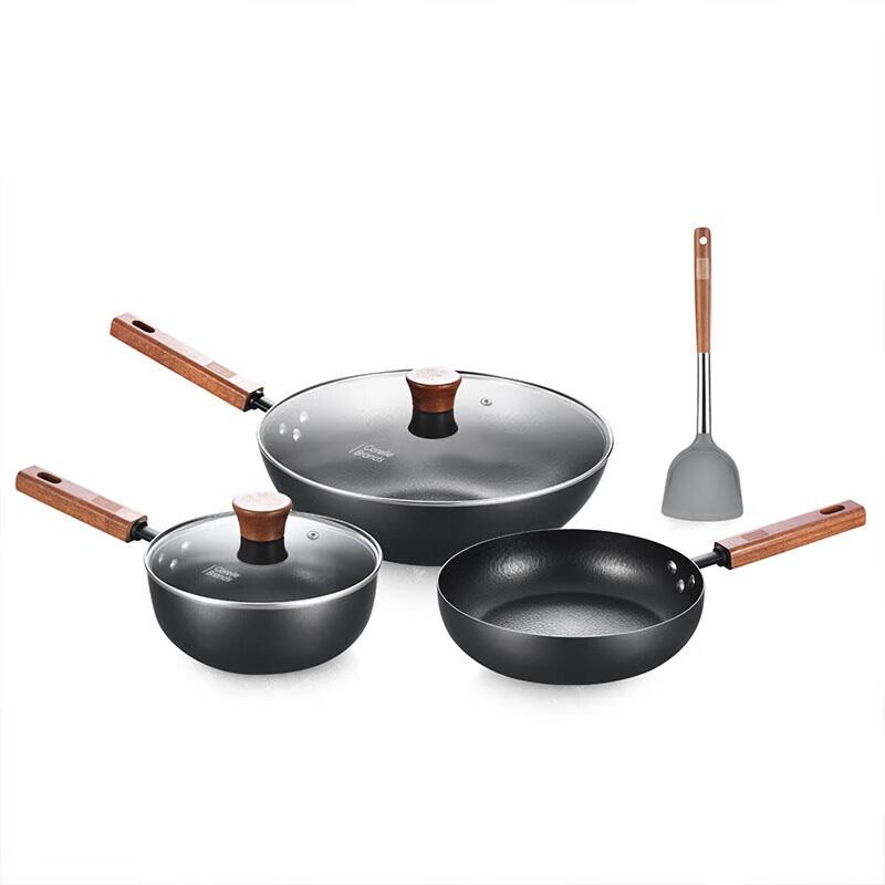 Corning Zero-Coating Forged Iron Cookware 4-Piece Set