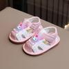 Summer new baby sandals girls' baby shoes squeaky shoes cartoon light-up shoes 0-1 year old girls' walking shoes