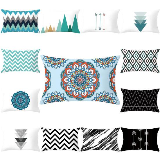 Geometric Circle Triangle Wave Pillow Case Cushion Cover Sofa Bed Car Cafe Decor