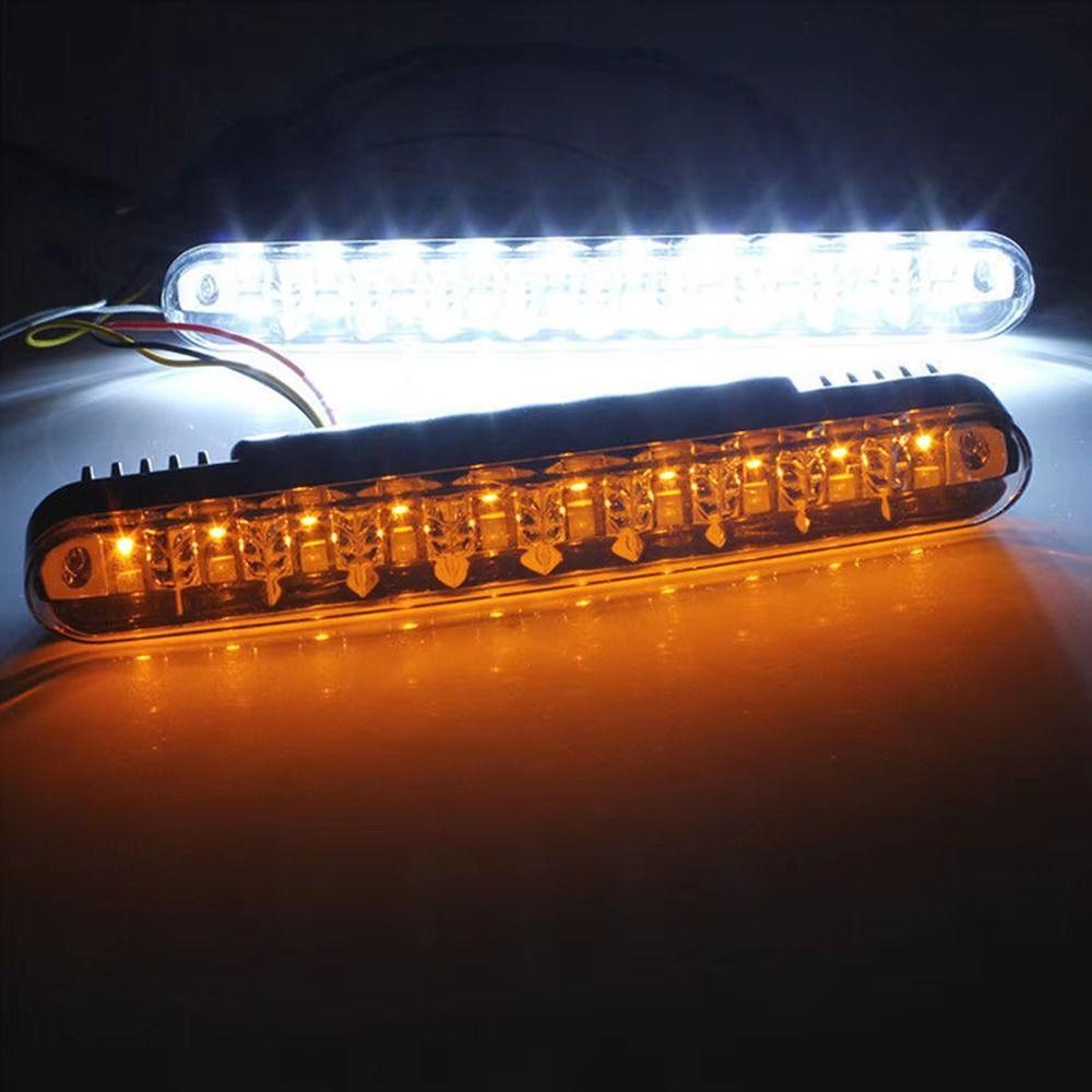 

30 LED DRL Driving Lamp 12V Amber Turn Signal High Lumens Fog Lamp SUV