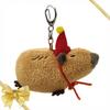Capybara Plush Pendant Toy Cross-border Stock Squeaky Guinea Pig Keychain Hanging Ornament Stuffed Animal