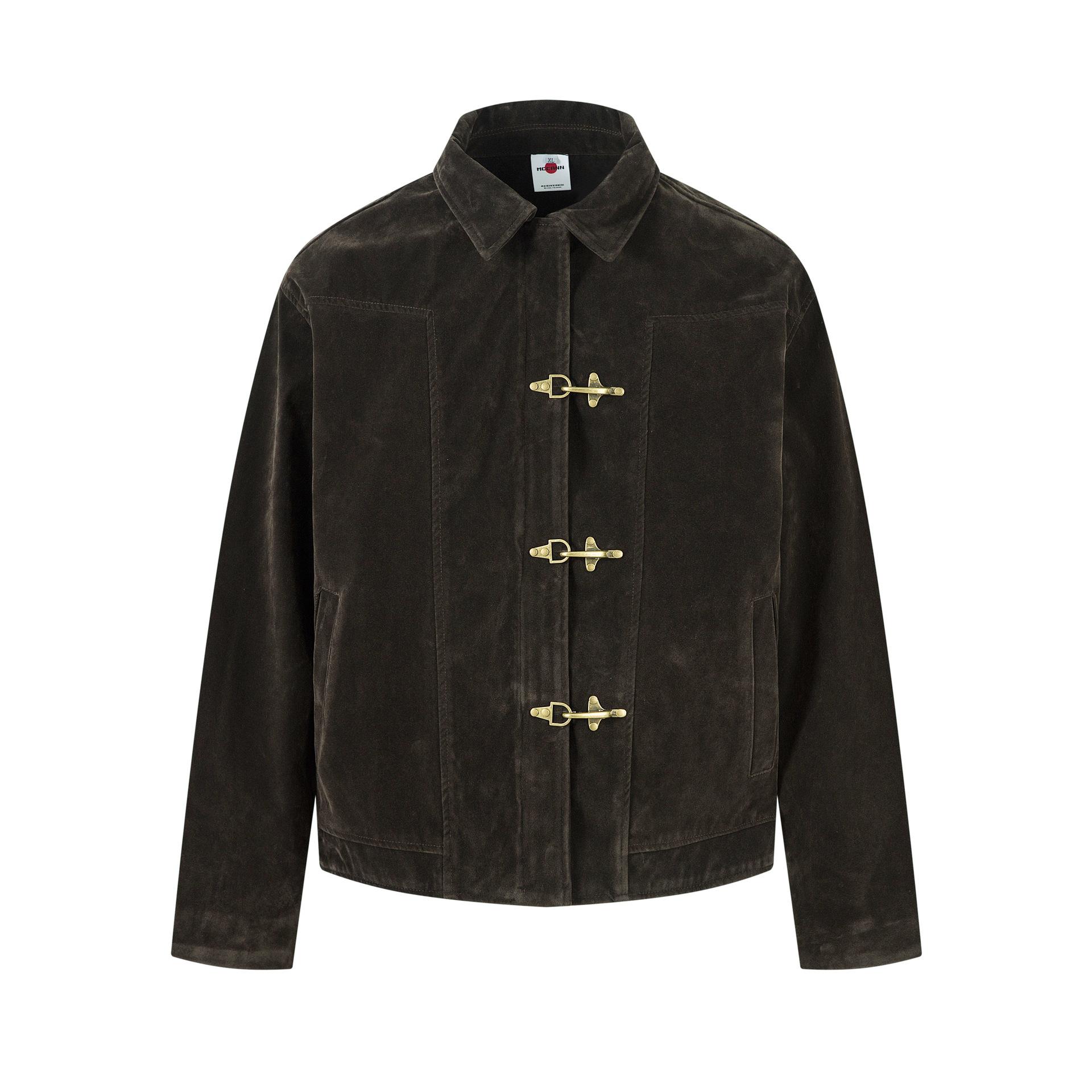 Fall American Vintage Suede Jacket Airplane Buckle Harrington Tooling Jacket M