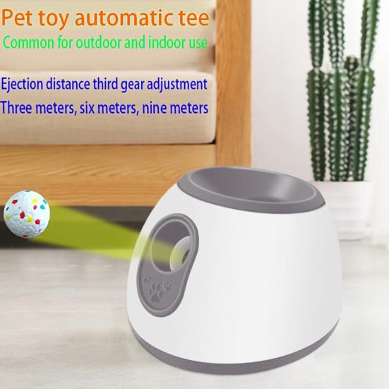 Automatic Pet Ball Thrower Launcher EU Plug Interactive Dog Indoor Outdoor Toy