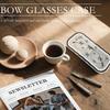 Minimalist Floral Bow Wavy Eyeglass Case,Creative Personalized Glasses Storage Box, Butterfly Kitty Eyewear Holder For Students