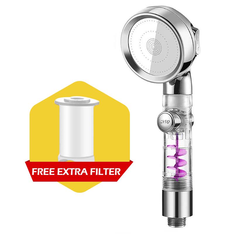 Turbocharged High Pressure Shower Head With 3 Adjustable Modes Rainfall Shower,Rainfall Spray For Bathroom Accessories