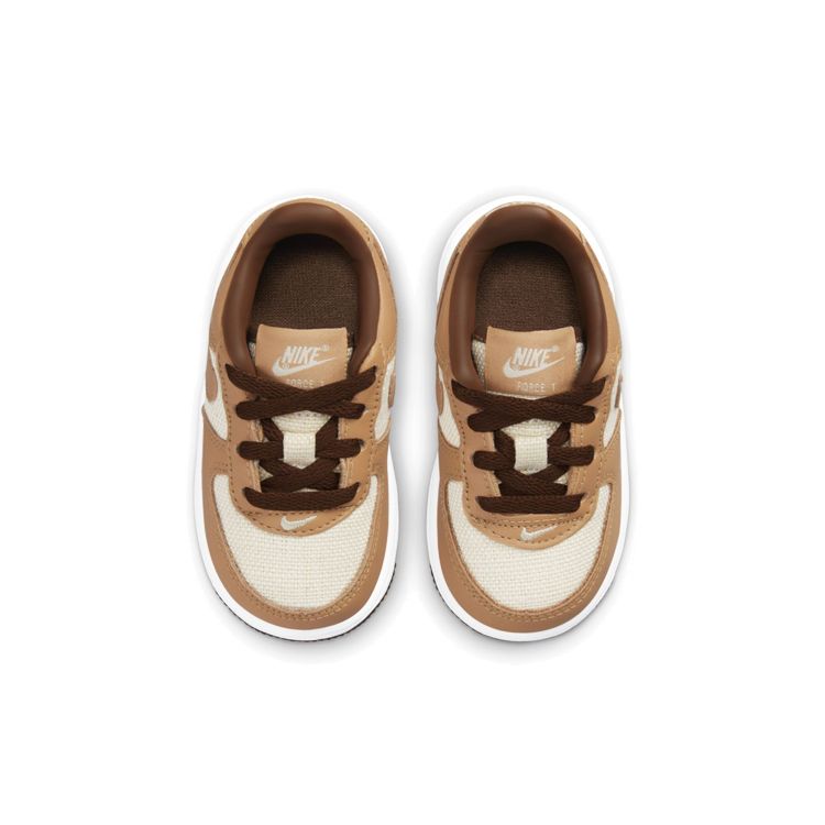 Nike Force 1 QS TD Acorn Zapatillas de Bebé Marrón Natural Sotobosque DJ4298-100