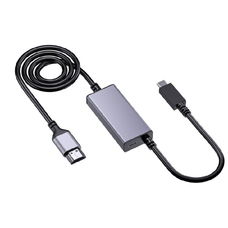 

Plugs and Play USB C to HDMIs Converters Adapter for USB C Laptops 4K@60Hz Double Monitor Mode Aluminum Housing Design 1