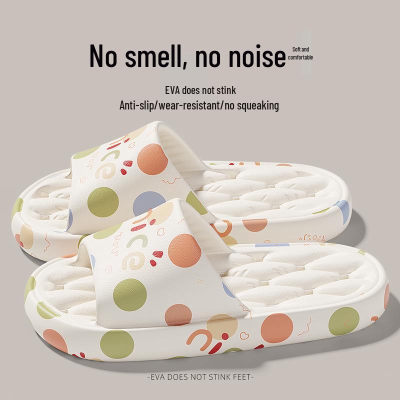 Women's Leakproof Cartoon Print Quick-Dry Slippers - Anti-Slip Soft Sole Sandals for Summer