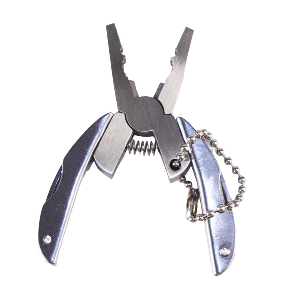 Mini Multi-Purpose Folding Pliers Compact 5-in-1 Multipurpose Pliers & Knife Set for Outdoors Camping Hiking Fishing