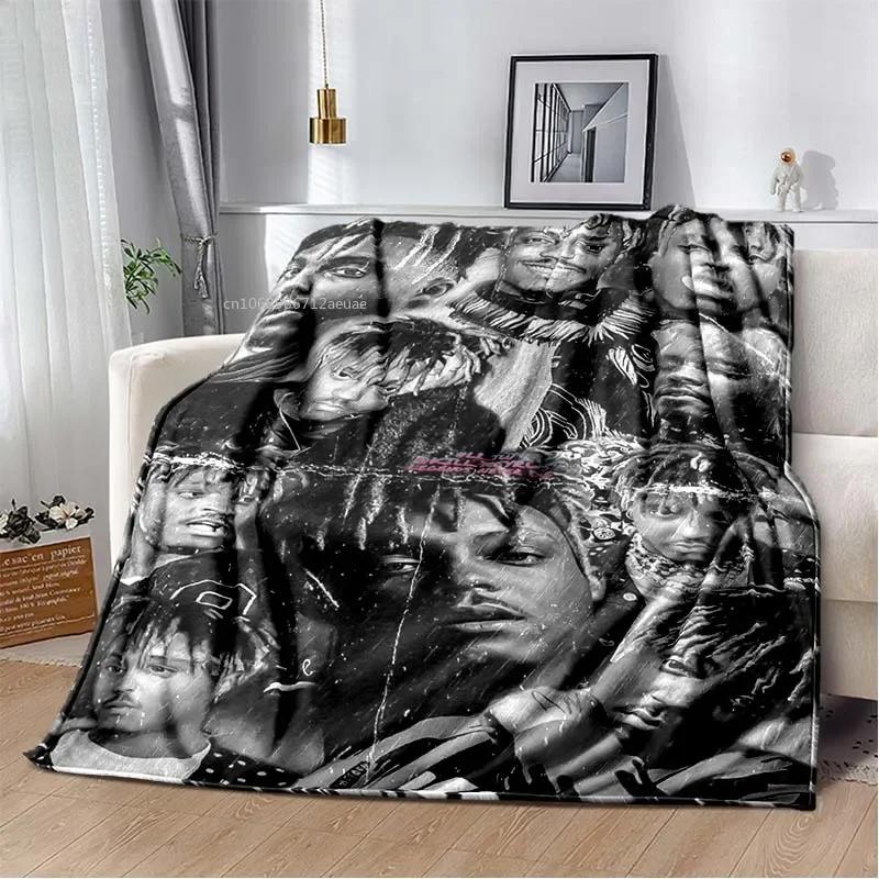 Album Rapper Juice Wrld 999 Blanket Poster Art Printed Flannel Blanket Soft Bedspread Sofa Warming Cover Gift for Music Fans