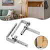 Color Sliver Door Hinges Thick Design High-quality Stainless Steel Long-lasting Use Multiple Sizes Rust-proof Furniture Hardware