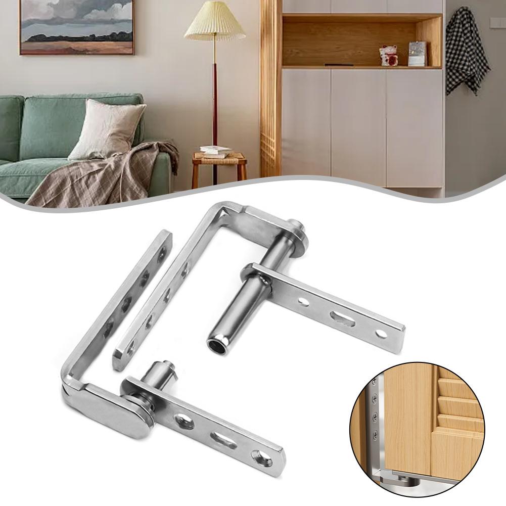 Color Sliver Door Hinges Thick Design High-quality Stainless Steel Long-lasting Use Multiple Sizes Rust-proof Furniture Hardware