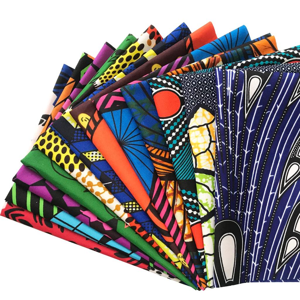 12 African Fabric Cut Craft Patchwork Scraps, 50x40cm, Cloths, Supplies, DIY, Handmade,
