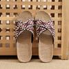 Linen slippers four seasons men and women summer home use couple indoor floor non-slip home spring and autumn cotton and linen cool slippers women