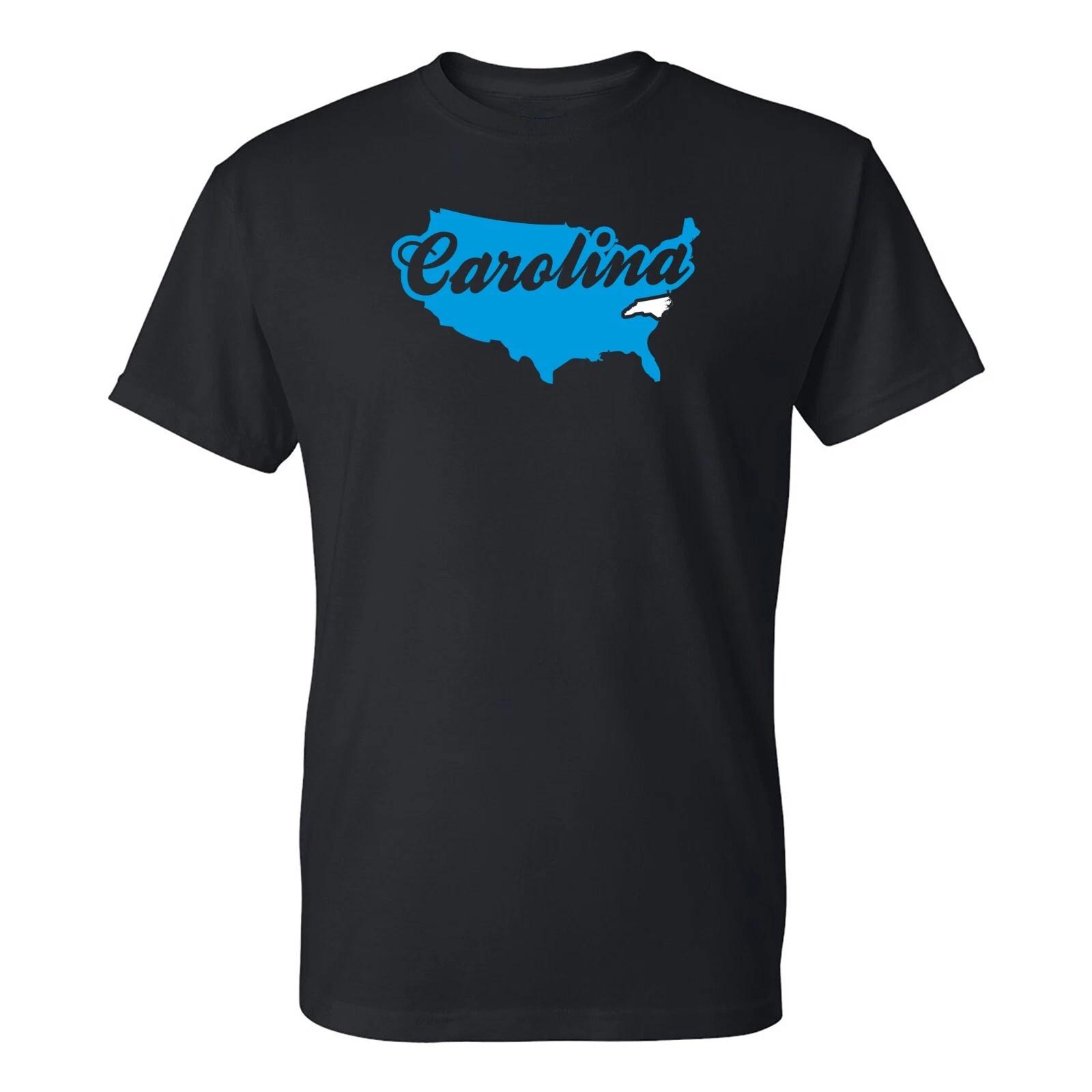 Carolina USA Script - Football Team Colors Sports T-Shirt - Black L