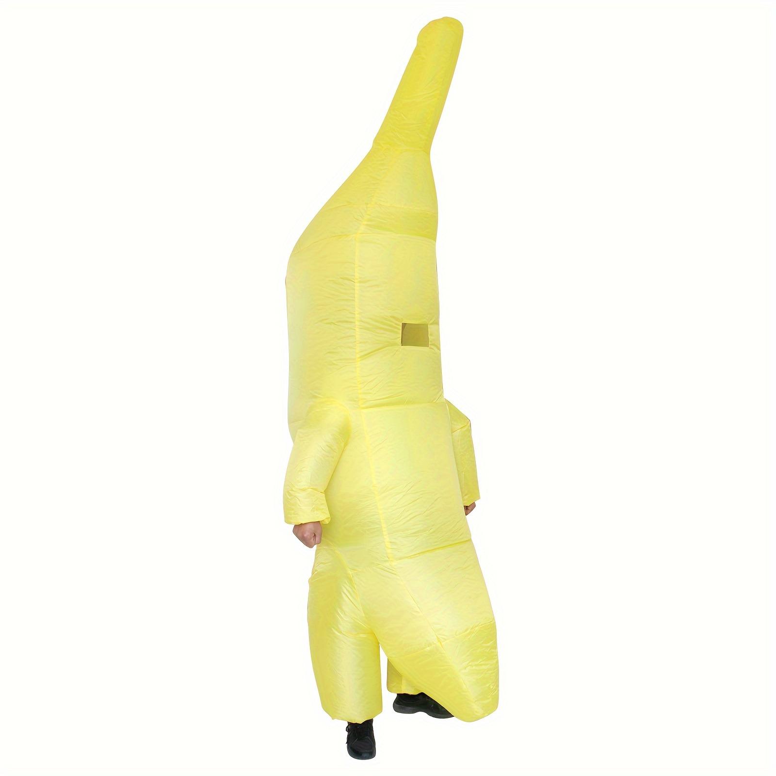 Pandadeals Unisex Yellow Banana-Shaped Inflatable Clothing For Adults 150-190Cm